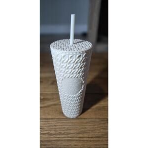 Starbucks Fall 2025 Matte Cream White Sheen Cable Knit Venti Tumbler